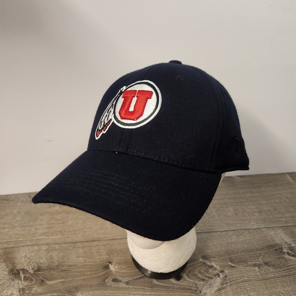 University Of Utah Utes NCAA College Black Flex Fitted Baseball Hat Cap Sz L/XL